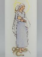 Vela Cirio de Bautismo - Virgen con Niño
