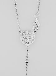 Rosario Collar de San Benito en Plata 925/1000