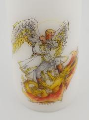 Vela de iglesia de San Miguel y el dragón