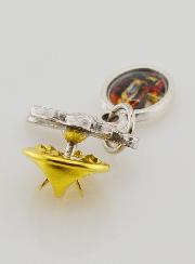 Broche Medalla de Nuestra Señora de Lourdes - 3cm