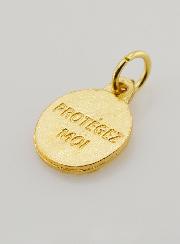 Medalla del Sagrado Corazón de Jesús Dorada - 12 mm