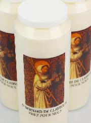 Juego de 6 velas de novena de San Bernardo de Claraval - 17,5 cm