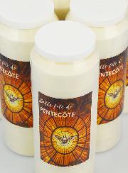 Lote de 10 Velas de Novena - Hermosa fiesta de Pentecostés