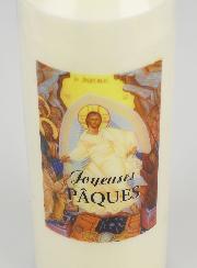 Vela de Novena Feliz Páscoa - 17.5cm