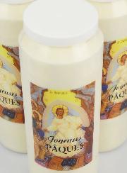 Conjunto de 3 Velas de Novena Feliz Páscoa