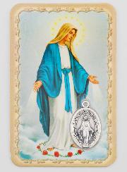 Estampilla de Oración y Medalla - Virgen Milagrosa