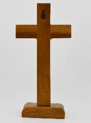Crucifixo em Madeira Com Base Removível - 17cm