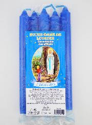 Velas Teñidas de Nuestra Señora de Lourdes 14 cm - Juego de 5