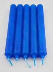 Velas Teñidas de Nuestra Señora de Lourdes 14 cm - Juego de 5