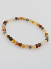Pulsera de Piedra de Ágata Pluma - 4mm