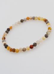 Pulsera de Piedra de Ágata Pluma - 4mm