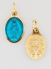 Medalla Milagrosa Dorada - Esmalte Turquesa - 15 mm