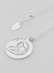 Medalla y cadena de la Virgen con el Niño - Plata 925