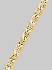 Cadena de 45 cm con eslabón Marinero martillado de 1,5 mm – Oro de 9 quilates