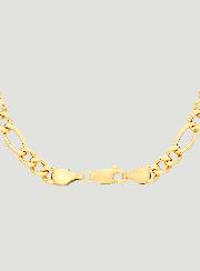 Cadena de 50cm Eslabones Figaro Alternados 2,3mm - Oro 9k