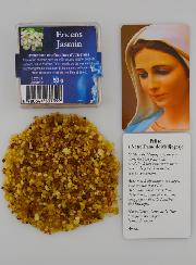 Caja de incienso religioso de jazmín + Oración a María de Medjugorje