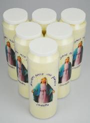 6 Velas de Novena para Sanación - 17,5 cm