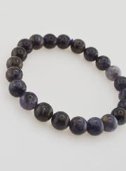 Pulsera de Piedra Natural de Cordierita Iolita - 8 mm