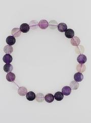 Pulsera en Piedra Natural de fluorita violeta - 8 mm