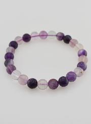 Pulsera en Piedra Natural de fluorita violeta - 8 mm