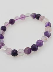 Pulsera en Piedra Natural de fluorita violeta - 8 mm