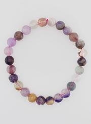 Pulsera en Piedra Natural de fluorita multicolor AA - 6 mm