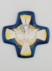 Cruz de Confirmación con el Espíritu Santo y Pentecostés