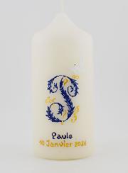 Vela recuerdo de Confirmación del Espíritu Santo - Azul