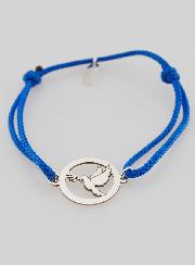 Pulsera de Plata y Cuerda Azul – Espíritu Santo