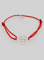 Pulsera de Plata y Cuerda – Cruz Occitana