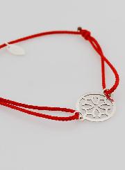 Pulsera de Plata y Cuerda – Cruz Occitana