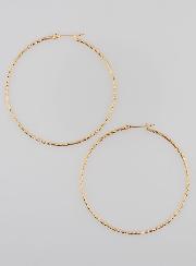 Aros trenzados chapados en oro - 40 mm