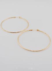 Aros trenzados chapados en oro - 40 mm