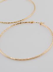 Aros trenzados chapados en oro - 40 mm