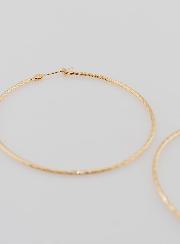Aros trenzados chapados en oro - 40 mm
