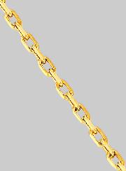 Cadena 45 cm Baño de Oro - Eslabón Forçat 1,6 mm