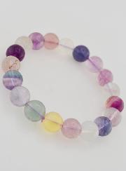 Pulsera en Piedra Natural de Fluorita Multicolor AA - 10 mm