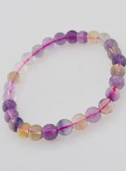 Pulsera en Piedra Natural de Fluorita Multicolor AA - 6 mm