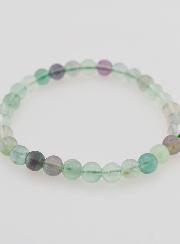 Pulsera de Piedra Natural de Fluorita AB - 6 mm