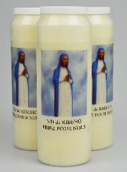 3 velas de novena a Nuestra Señora de Kibeho