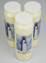 3 velas de novena a Nuestra Señora de Kibeho