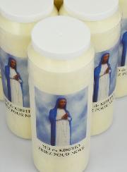 6 velas de novena a Nuestra Señora de Kibeho