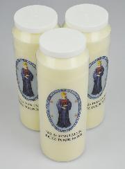 3 velas de novena a Nuestra Señora de Pontmain