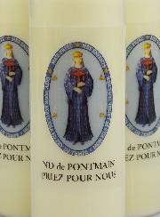3 velas de novena a Nuestra Señora de Pontmain