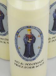 3 velas de novena a Nuestra Señora de Pontmain