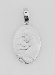 Medalla de Plata de la Virgen con el Niño - 19 mm