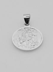 Medalla de San Miguel Arcángel en plata de ley - 14 mm
