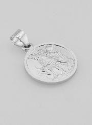 Medalla de San Miguel Arcángel en plata de ley - 14 mm