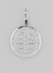 Medalla de San Benito en Plata - 14 mm