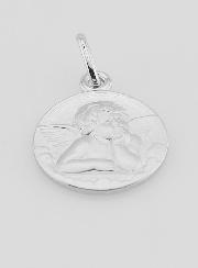 Regalo de Bautismo - Medalla del Ángel de la Guarda en Plata de 16 mm